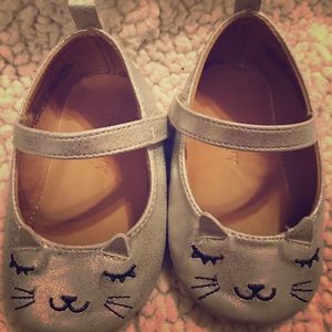 Cute  silver Toddler shoes size 12-18 months.